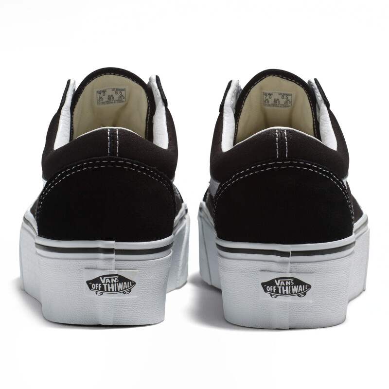 Championes Vans Plataforma UA Old Skool Stackform de Mujer - VN0A7Q5M6BT Negro-blanco