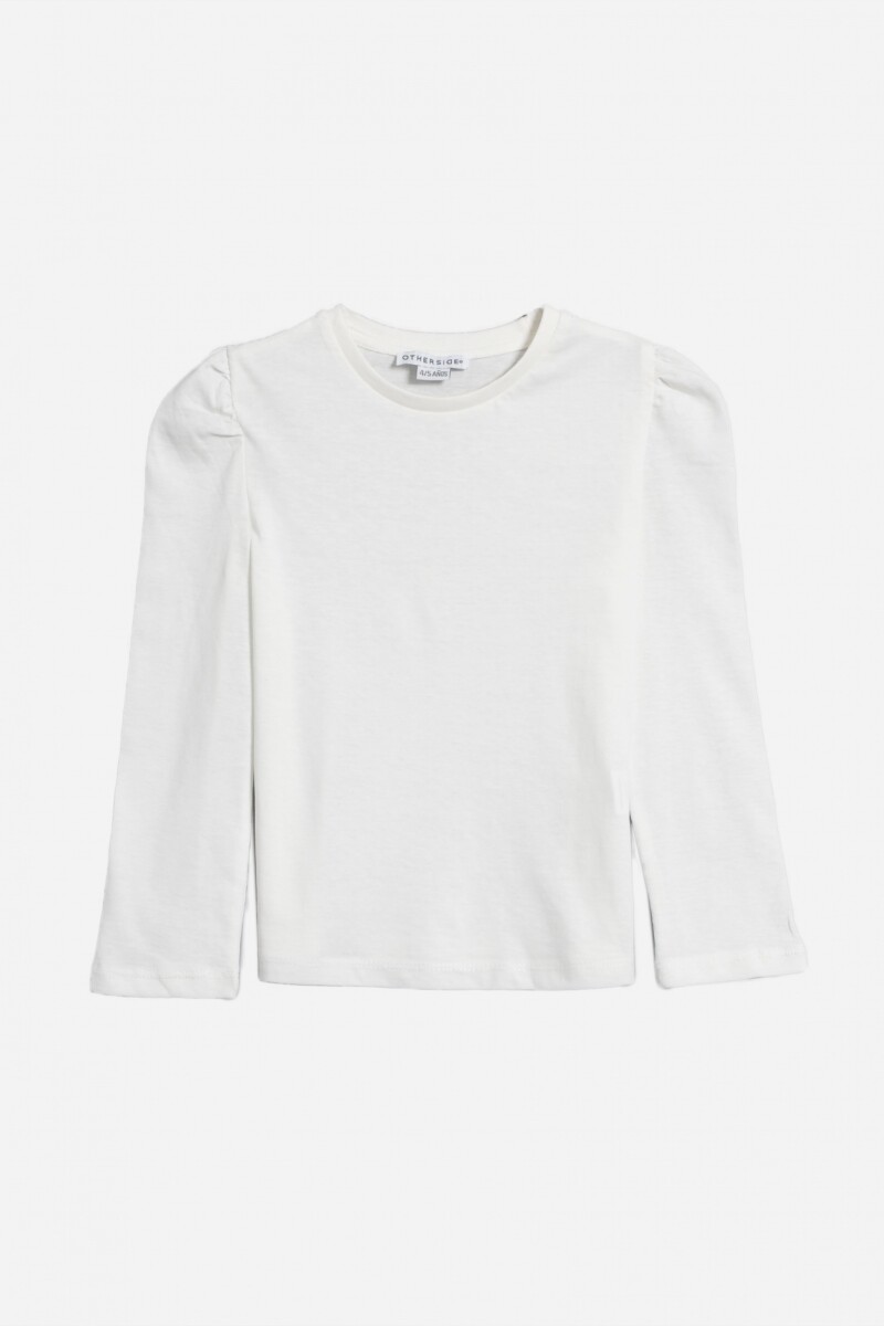 Remera mangas abullonadas - Blanco 