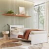 Cama 1 plaza - Unique Blanca
