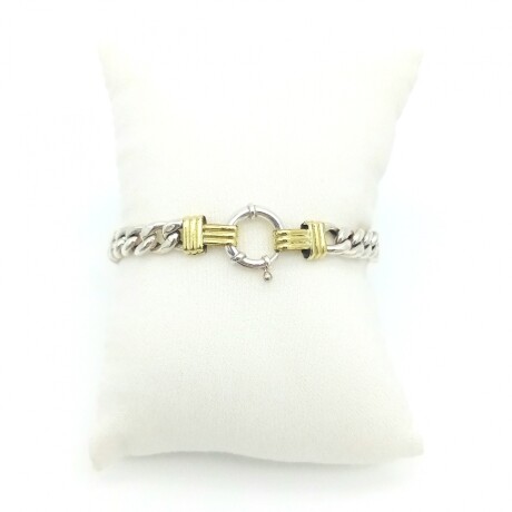 Pulsera de Plata 925 con double Oro 18k. Grumette. Pulsera de Plata 925 con double Oro 18k. Grumette.
