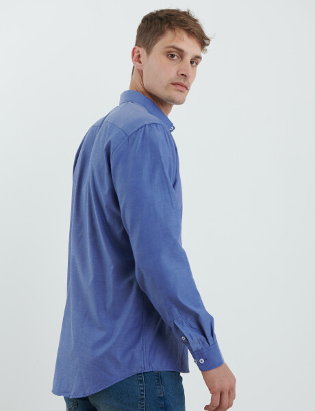 012625 CAMISA HARRINGTON LABEL Azul