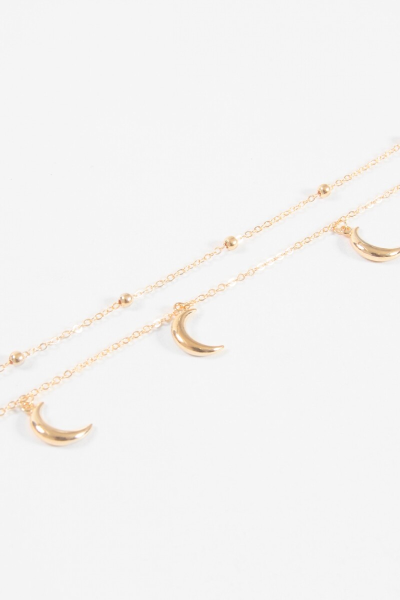 Cinto body chain lunas dorado