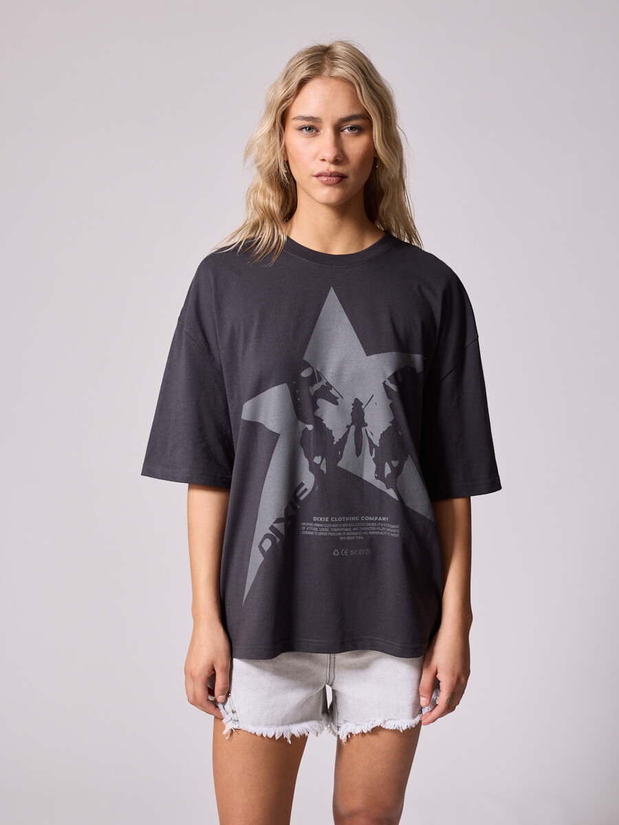 T-SHIRT BETY DIXIE - Gris Oscuro 