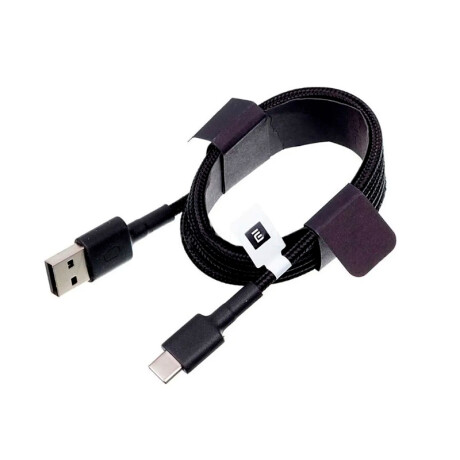 Cable de Datos original Xiaomi USB a USB-C Trenzado 1m Negro Cable de Datos original Xiaomi USB a USB-C Trenzado 1m Negro