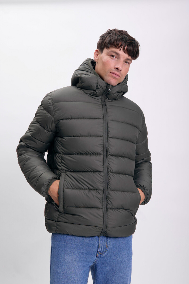 Campera capitoneada Verde