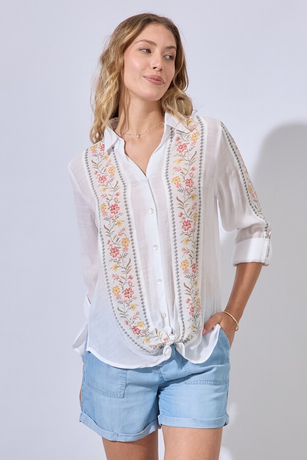 Camisa Flowers BLANCO/MULTI