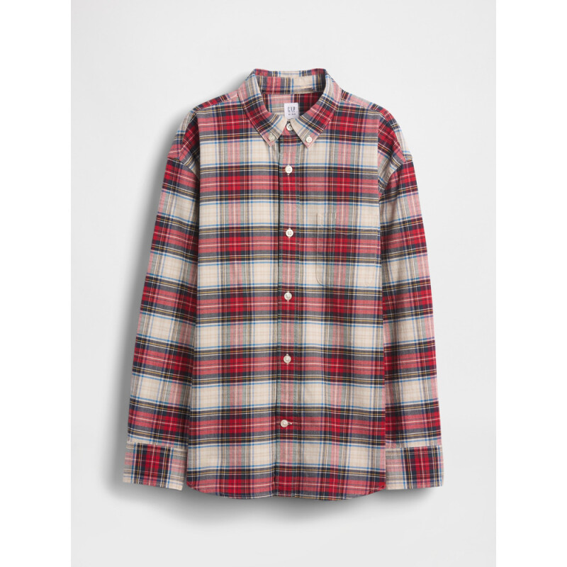 LS RELAXED OXFORD RED PLAID