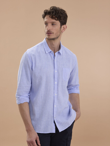 SHIRT SAVANNAH 6.0 CELESTE RAYADO