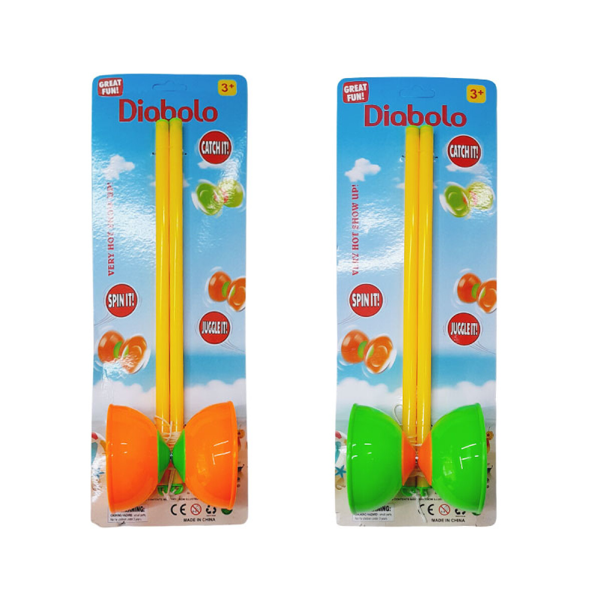 Diabolo 2 colores 35cm - Diabolo 2 Colores 35cm 