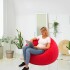 Puff Sillón Inflable de Pvc Con Respaldo Color Rojo + Inflador Puff Sillón Inflable de Pvc Con Respaldo Color Rojo + Inflador