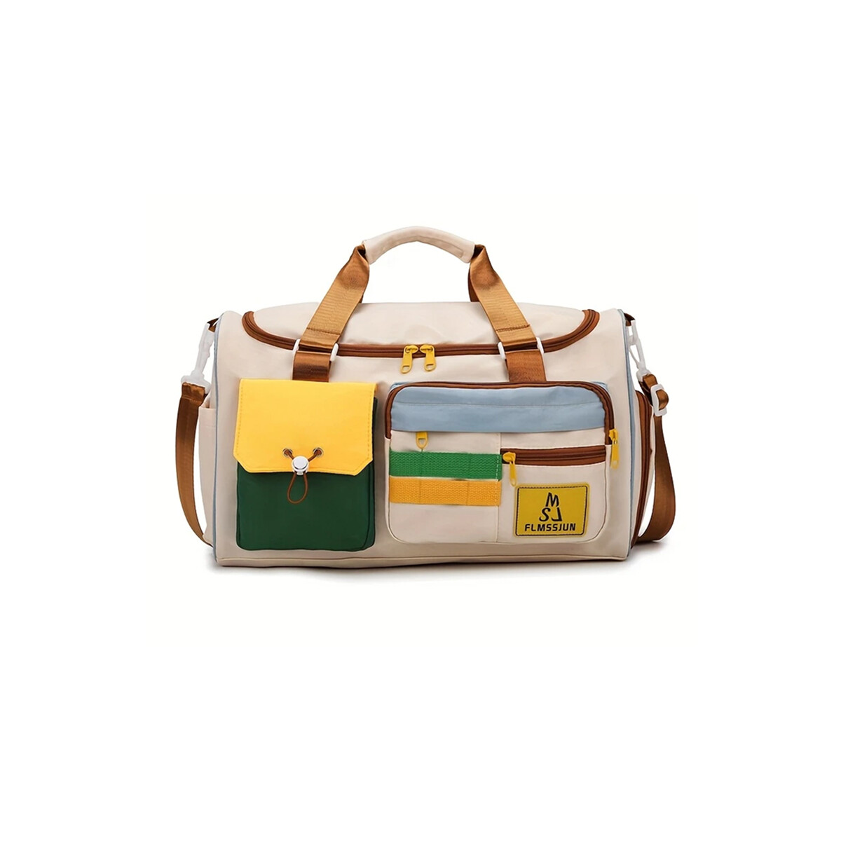 Bolso de viaje con bolsillos - Beige 