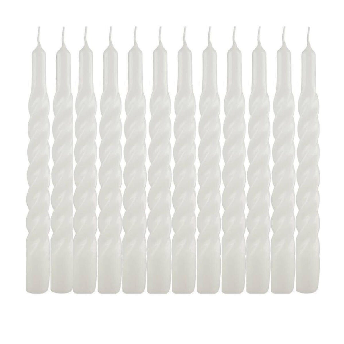 VELA TORNEADA LISA X12 - Blanco 