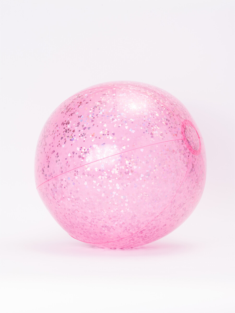 Pelota inflable glitter rosa 