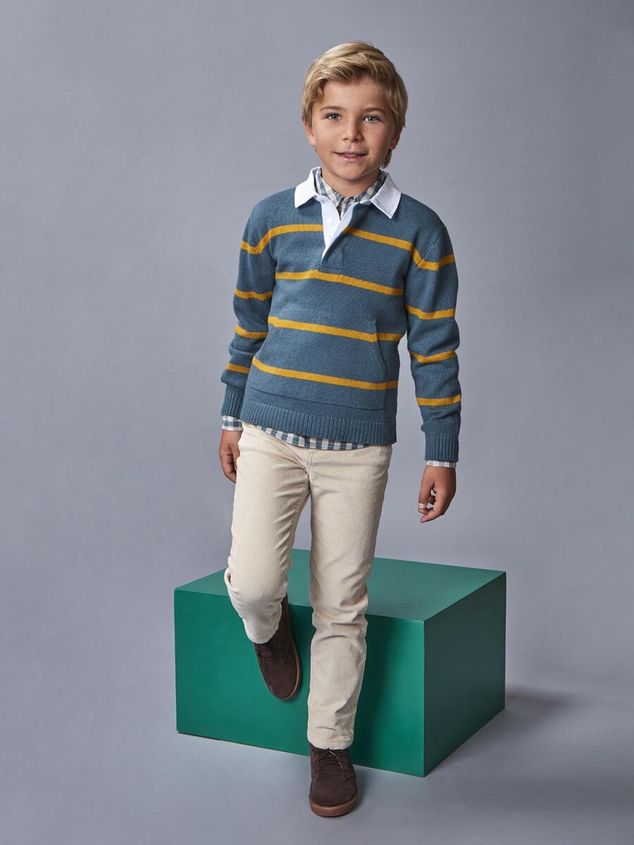 Pantalon 5 Bolsillos De Pana Piedra