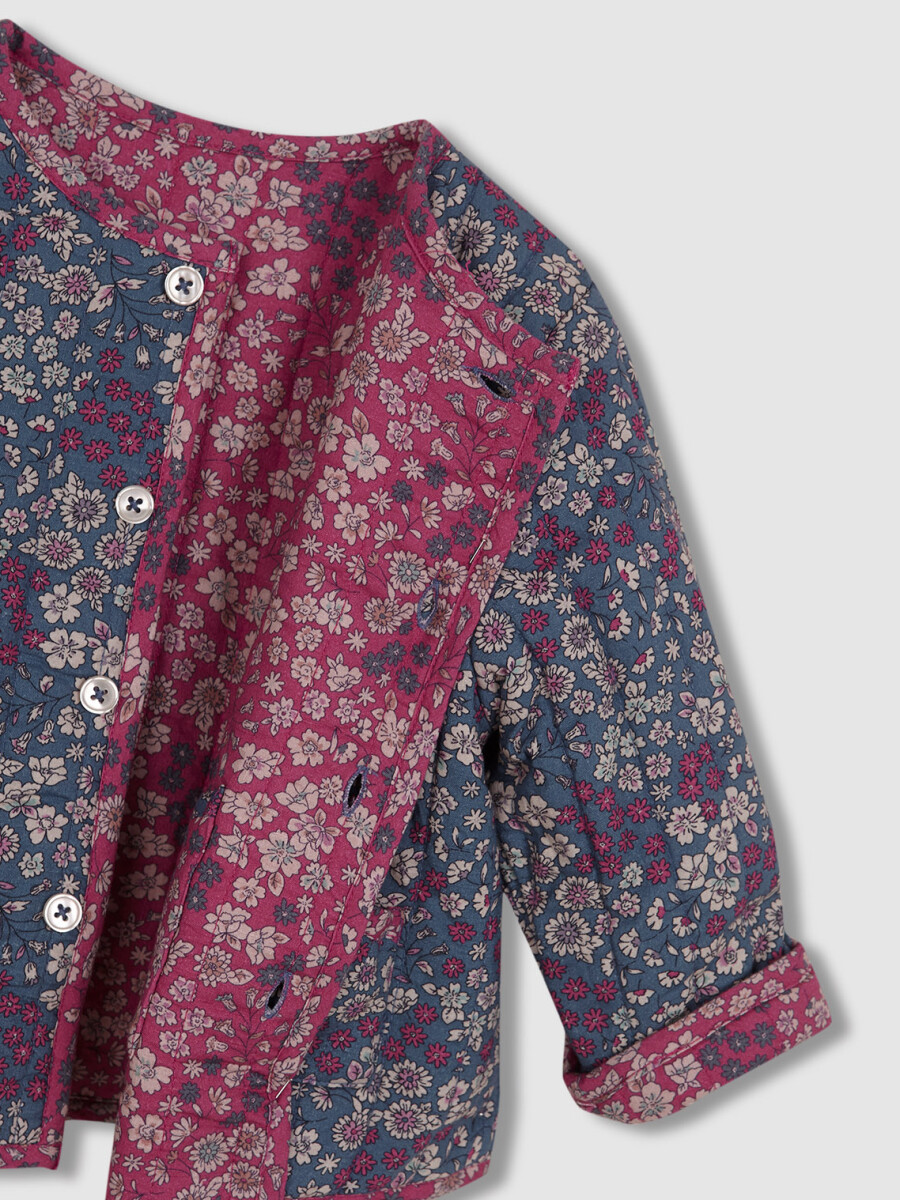 Chaqueta Acolchada Reversible Azul Viejo