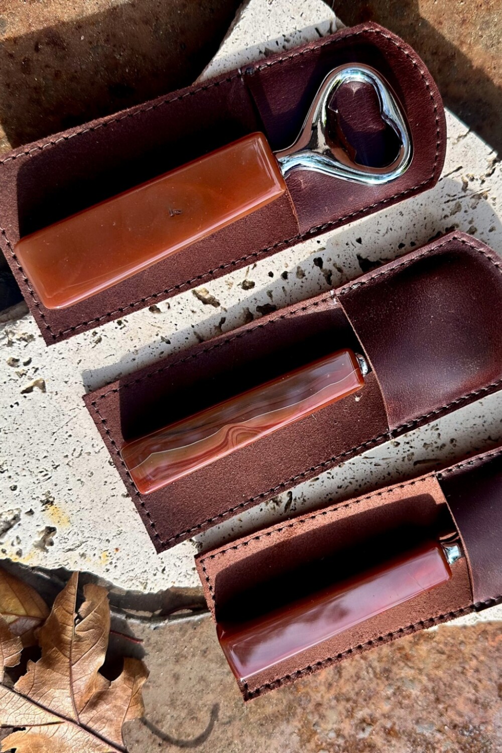 Long Beer Opener Caramelo / Chocolate