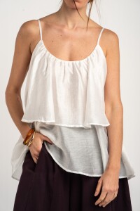 Top Con Volado Nácar