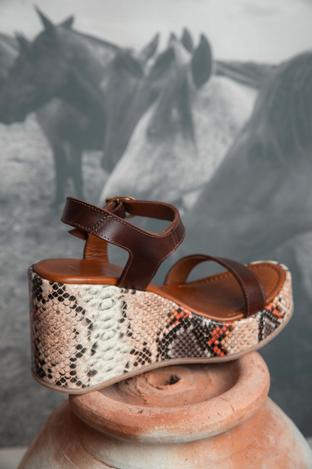 Sandalia Elegante Sport Snake