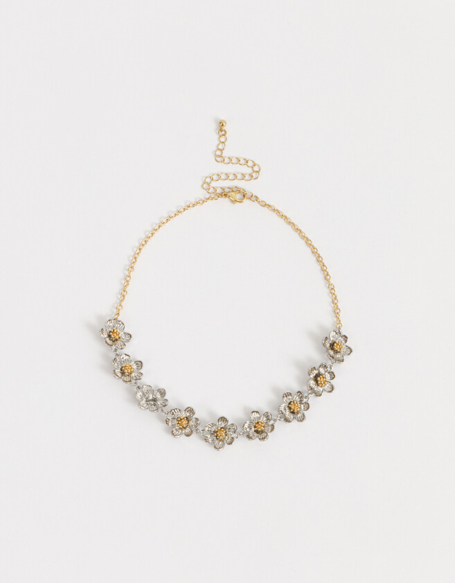 Chokers Con flores Choker Con Flores - Combinacion Bicolor