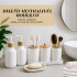 Set De Baño Accesorios Juego De 7 Piezas Dispenser Jabonera IMBACK Color Blanco Set De Baño Accesorios Juego De 7 Piezas Dispenser Jabonera IMBACK Color Blanco