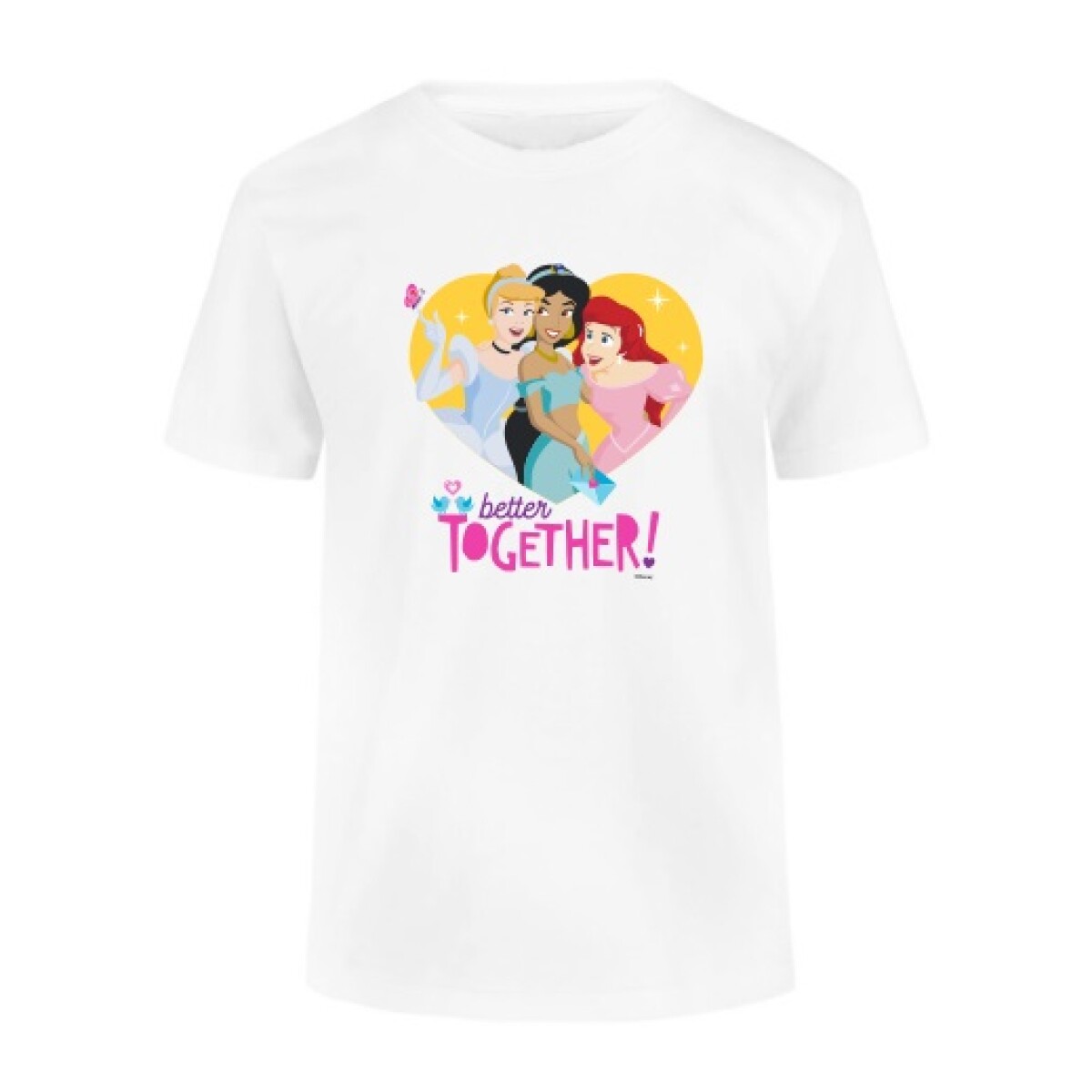 Camiseta Remera Infantil Disney Princesas Better Together - BLANCO 