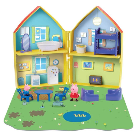 Casita Peppa Pig Original Con Figuras Y Accesorios Casita Peppa Pig Original Con Figuras Y Accesorios