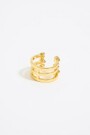 ANILLO TRES BANDAS CORAZONES Oro