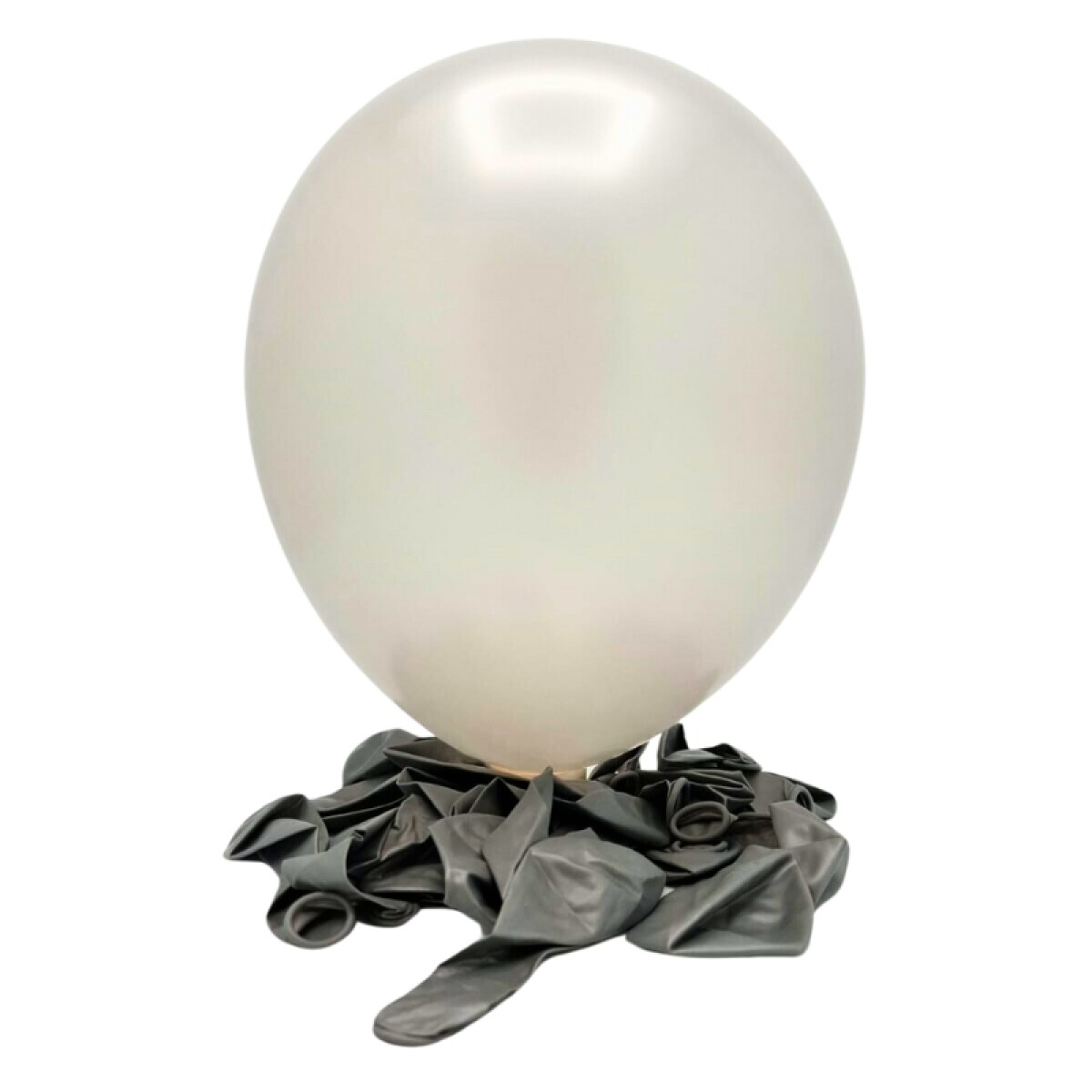 Globos R12 X25 - Plateado Perlado 