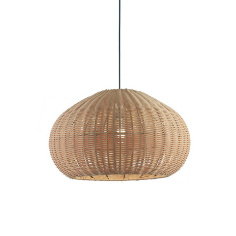 Lámpara colgante campana de ratán E27 Ø500x310mm IX9518