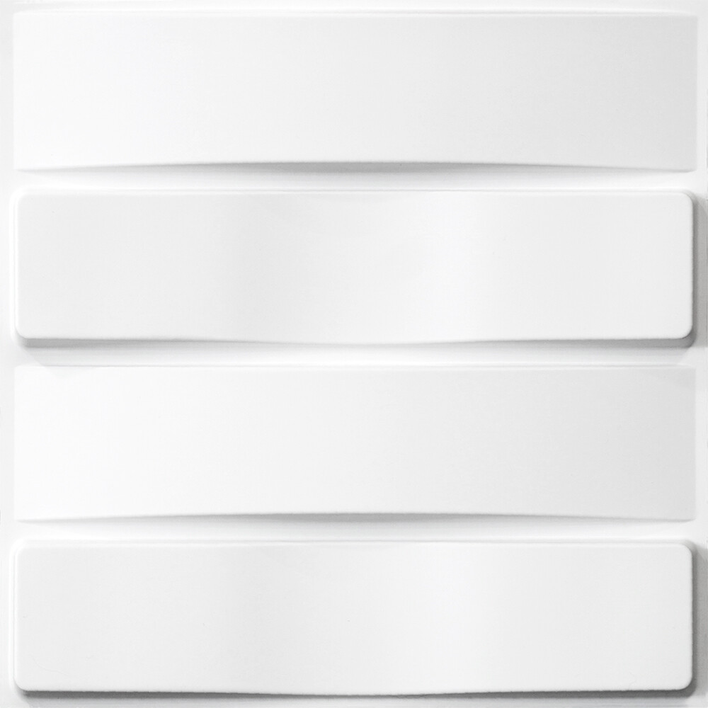 PANEL DECORATIVO EN PVC 3D PARA PARED MODELO D013 50x50 CM BLANCO MATE Panel Decorativo En Pvc 3d Para Pared Modelo D013 50x50 Cm Blanco Mate