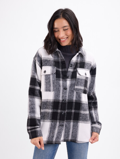 Sobrecamisa franela negro