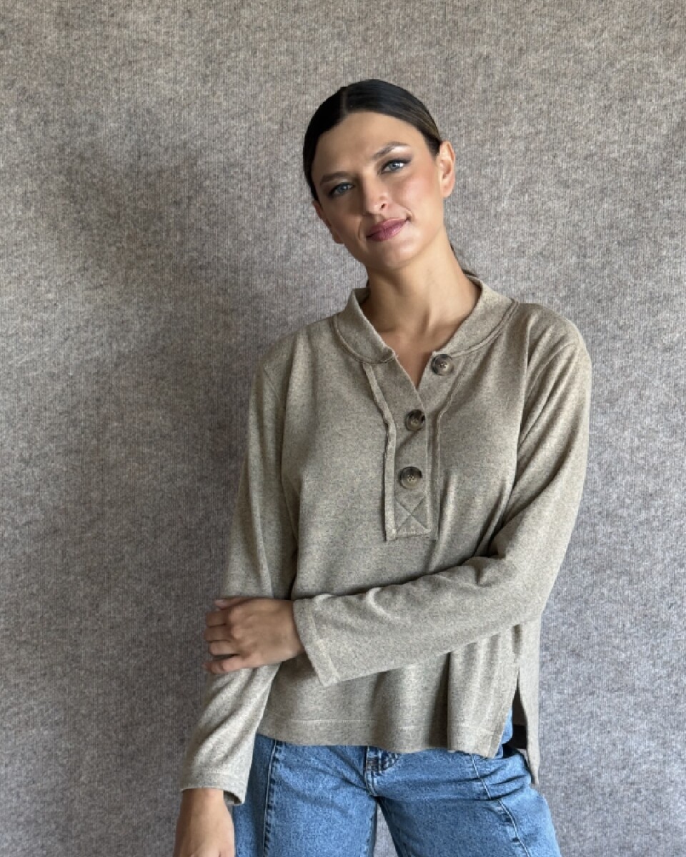 Remera Bremen - Lanilla Beige melange 