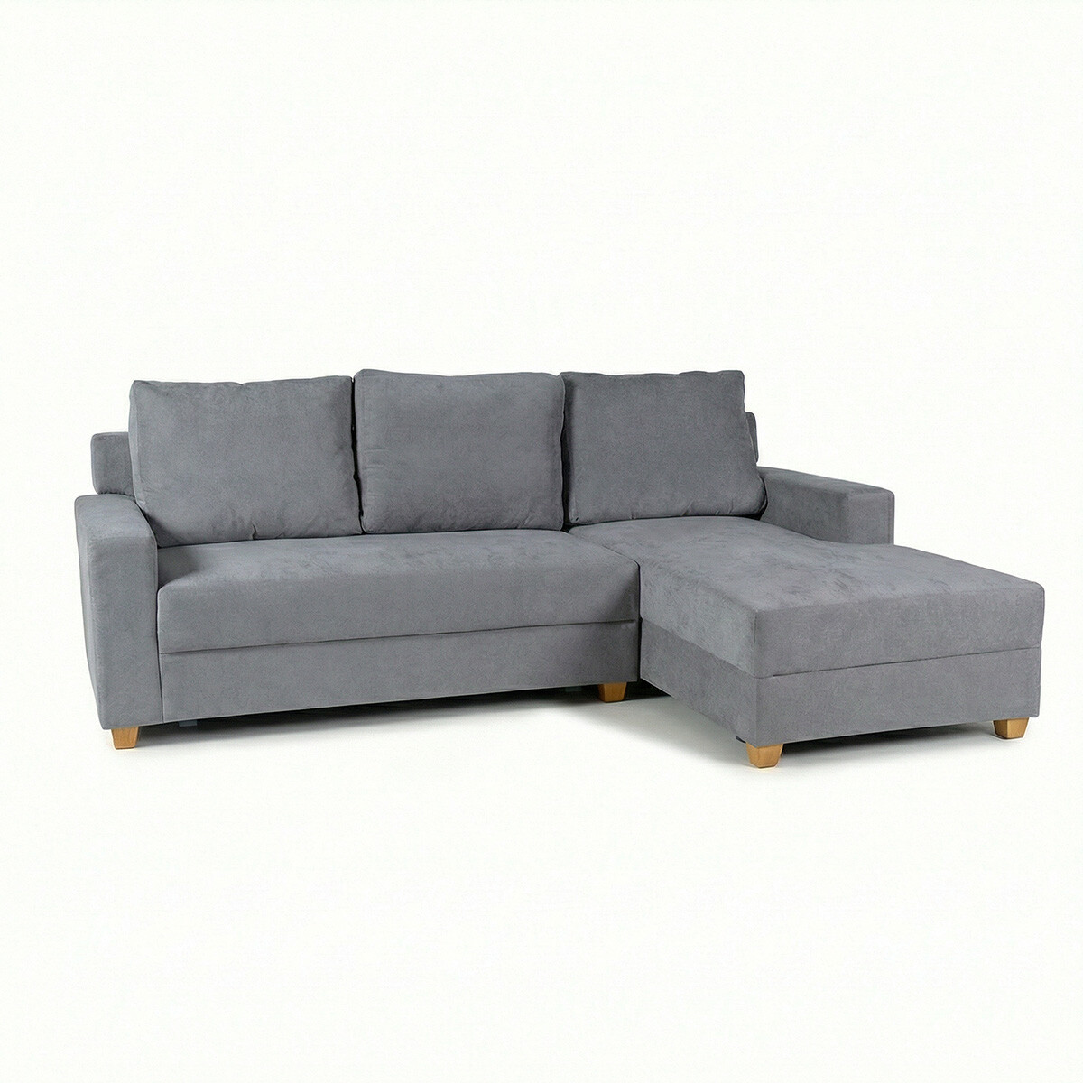 Rinconera Lucci - Tela Microfibra - Chaise derecho - Berlin 06 (Grafito) 