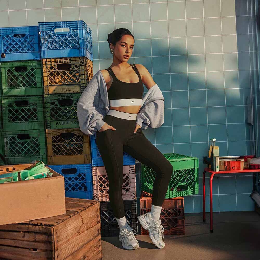 Leggings On-The-Go Power Hold High-Waisted Mujer Black/classic White