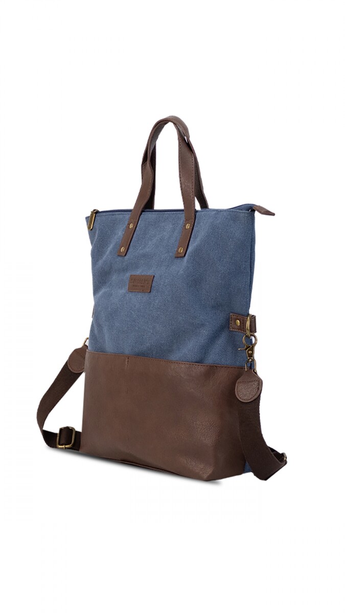 CARTERA PERLA - DENIM C/ CAFE 