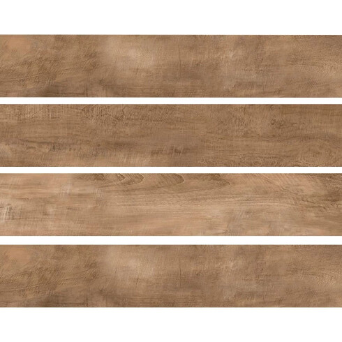 Porcelanato Maderado Mate Liso 24.50X100Cm Piso Pared GAMAS DE MARRON