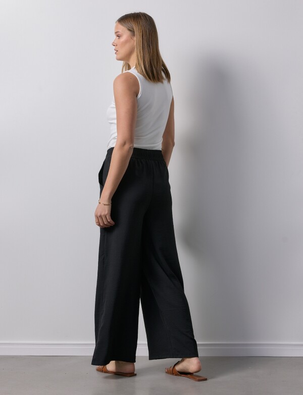 Pantalon Wide Leg Solid NEGRO