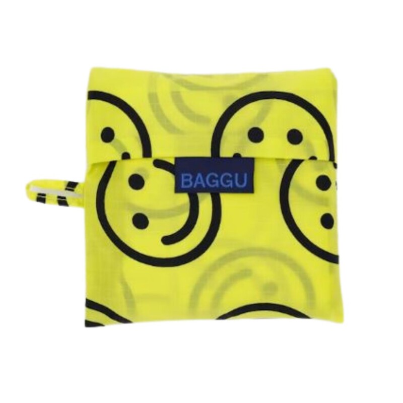 Bolsa Re-utilizable de Nylon Reciclado, Impermeable Yellow Happy