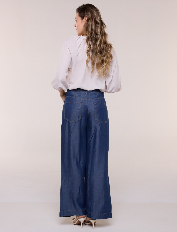 Pantalon Denim Wide Leg JEAN OSCURO