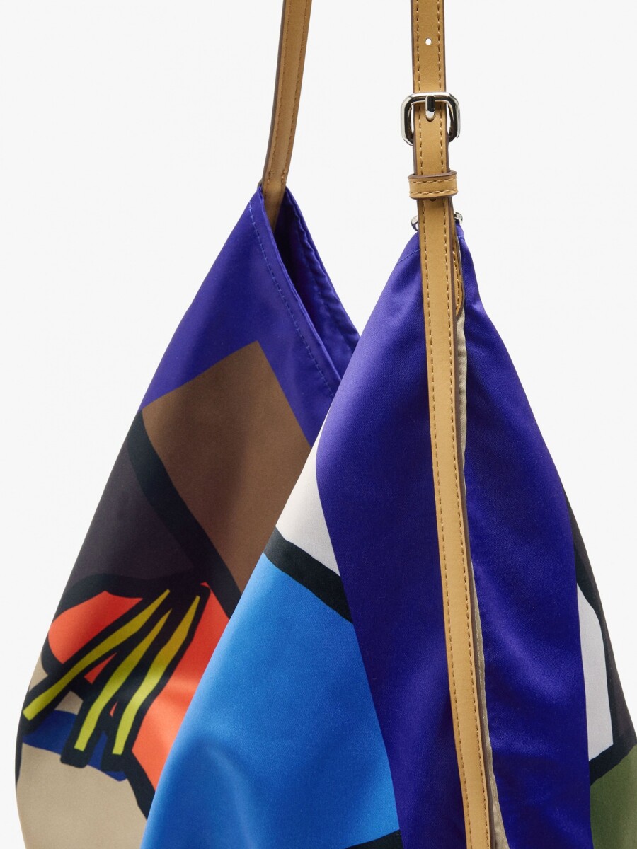 Bolso De Hombro Estampado De Nylon multicolor