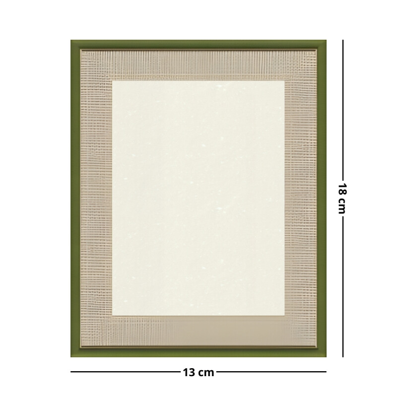 Portarretrato 13x18 dos tonos simil madera VERDE Y BEIGE
