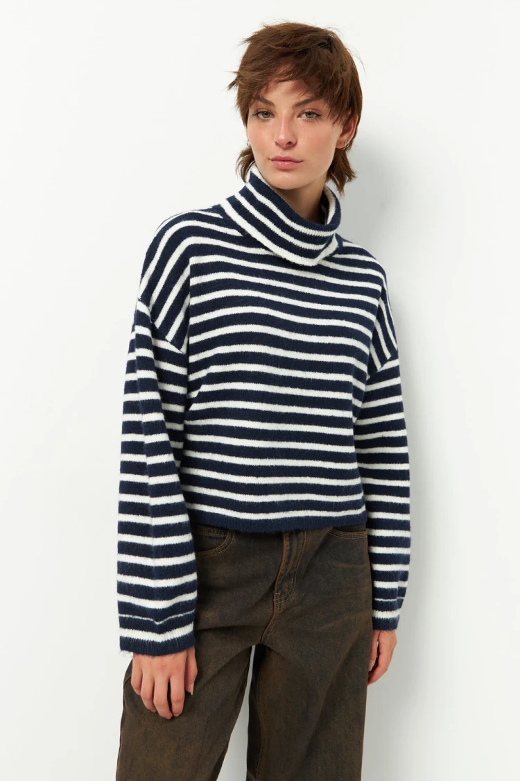 POLERA DIDO Blanco/Azul
