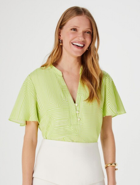 BLUSA ESTAMPADA VERDE