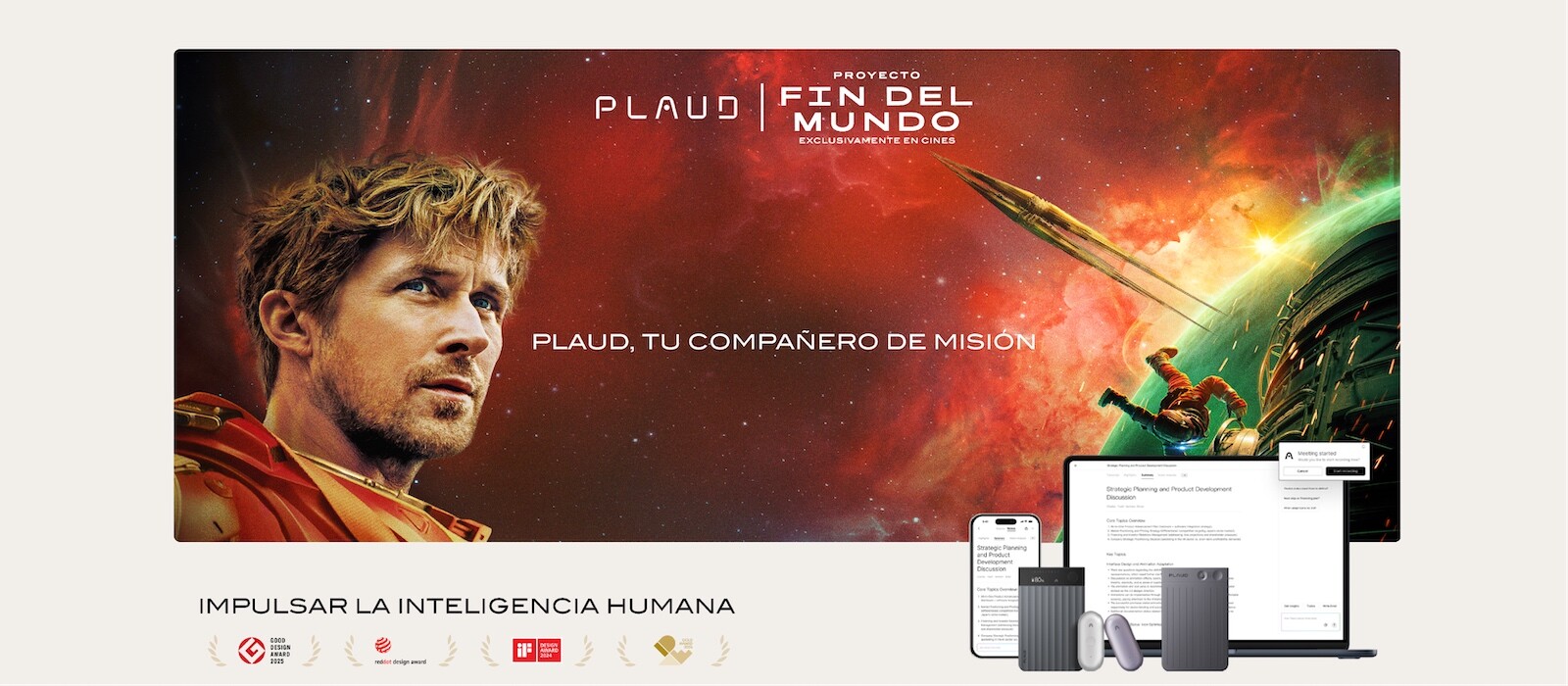 Plaud, Plaud Note, Grabadora de voz, Grabador con IA, Palud Pin