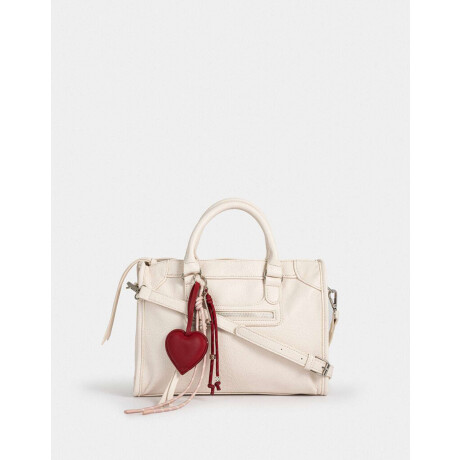 Cartera City Con Charm Blanco Crudo