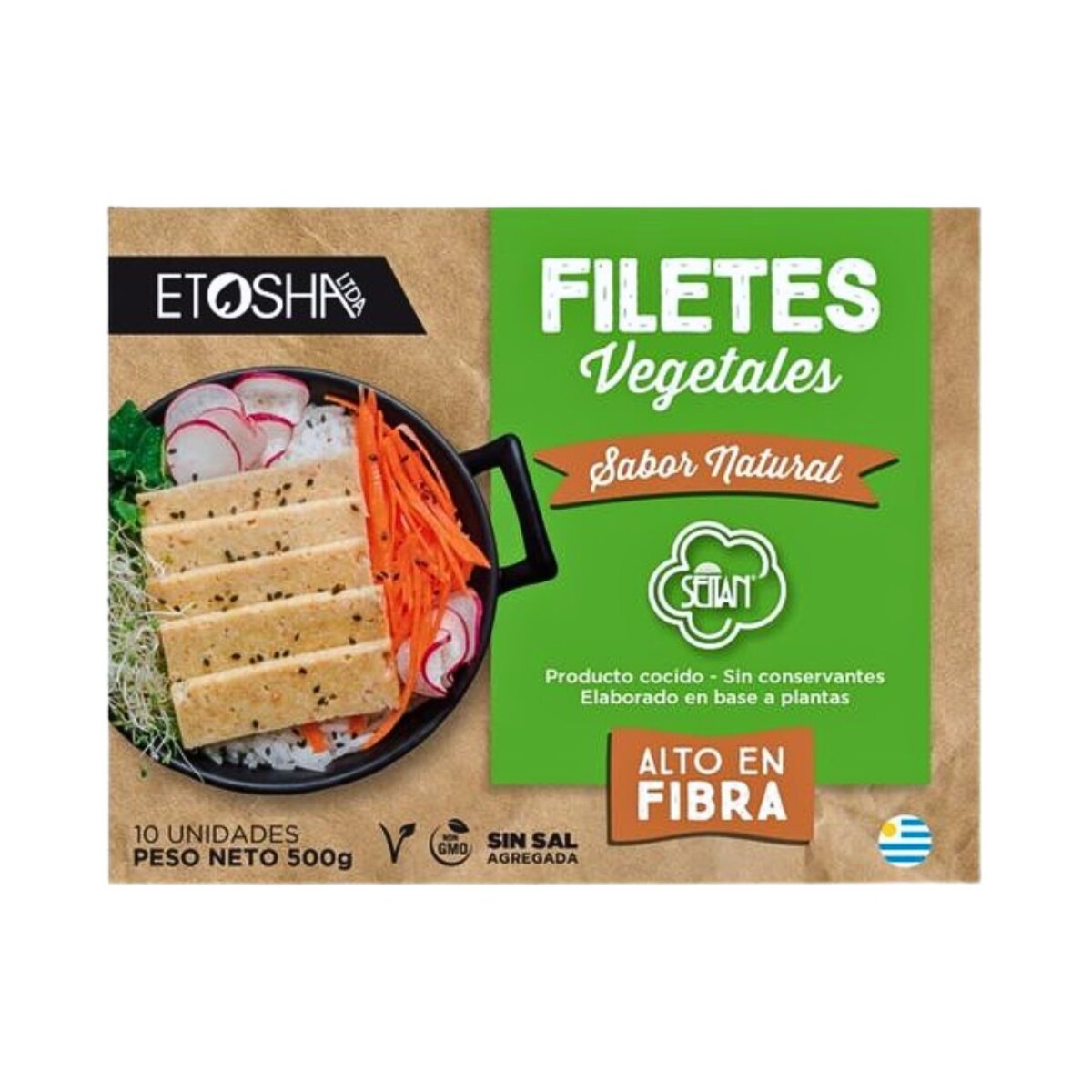 Filete de seitán s/sal Etosha - 10 uds. - 500 g 