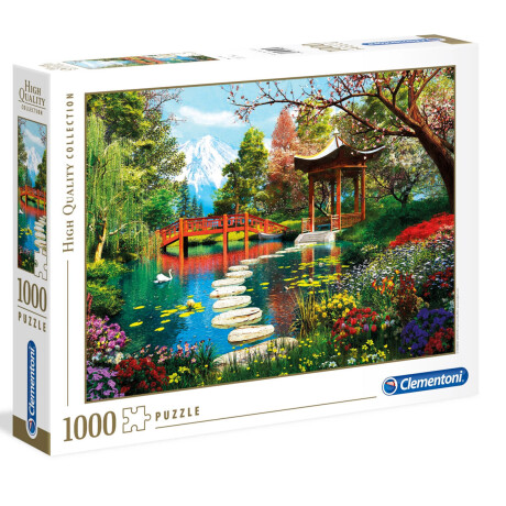 Puzzle Rompecabezas Clementoni 1000 Pzs Calidad HD Jardin Fuji