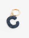Llavero Strass Llavero Letra "c" De Strass - Azul Oscuro