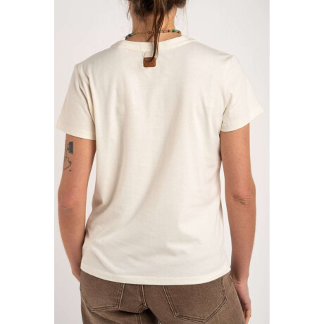 Remera Escote V Algodón Nacar