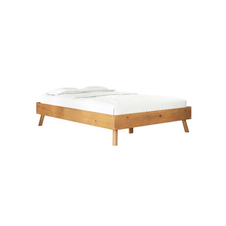 CAMA 2 PLAZAS MADERA NATURAL-BEIGE FLORIDA